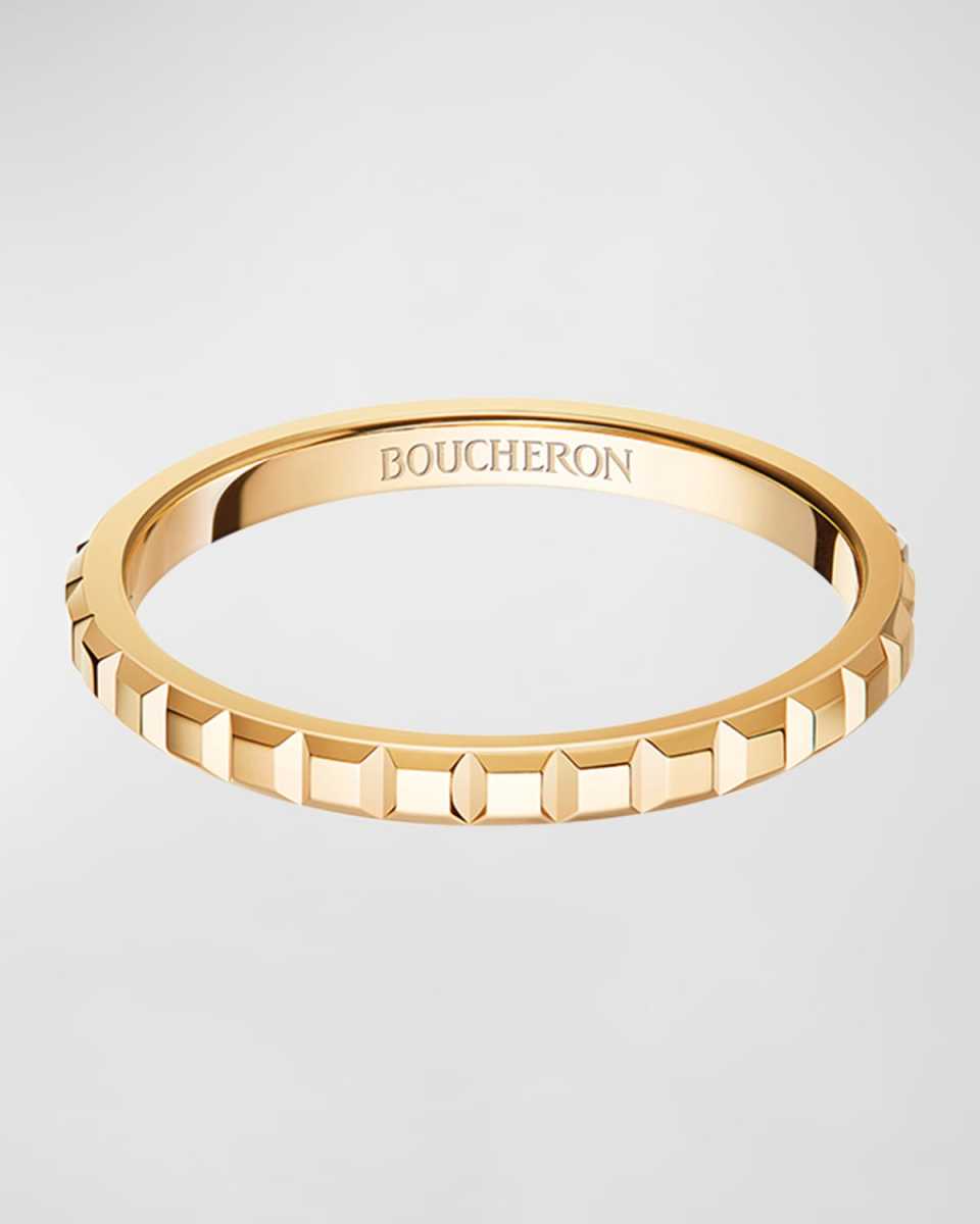Quatre Clou de Paris Small Yellow Gold Wedding Band Ring, Size 53